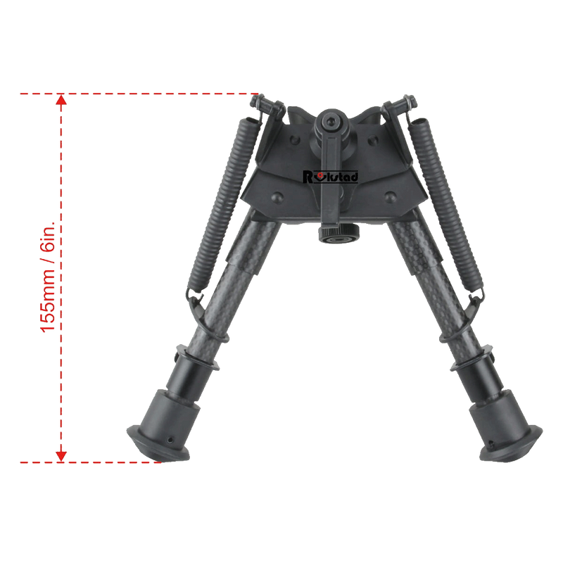 Load image into Gallery viewer, Carbon Fibre 6-9" Swivel Spring Bipod
