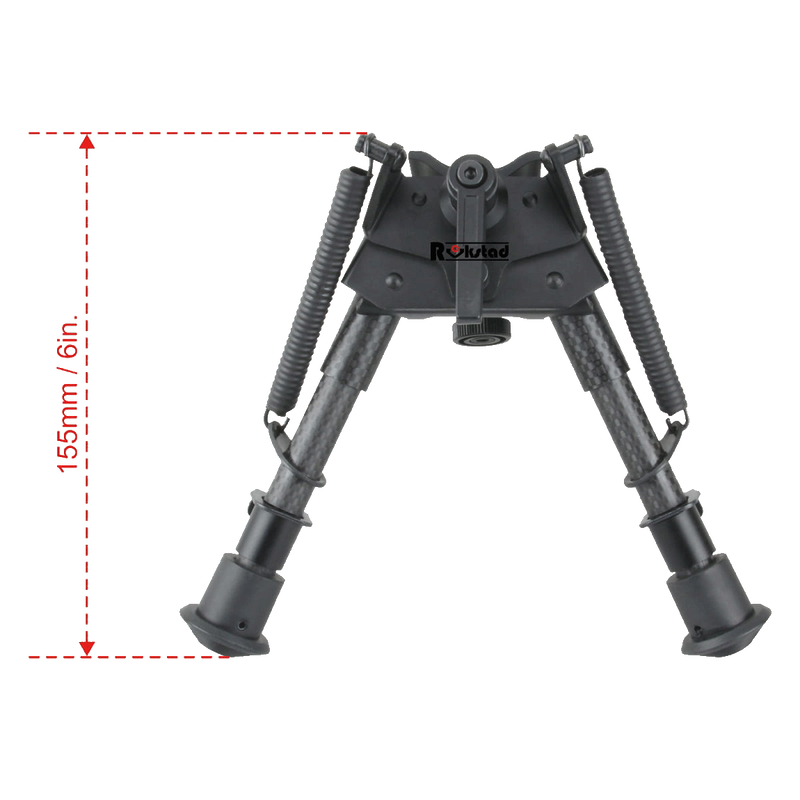 Load image into Gallery viewer, Carbon Fibre 6-9&quot; Swivel Spring Bipod
