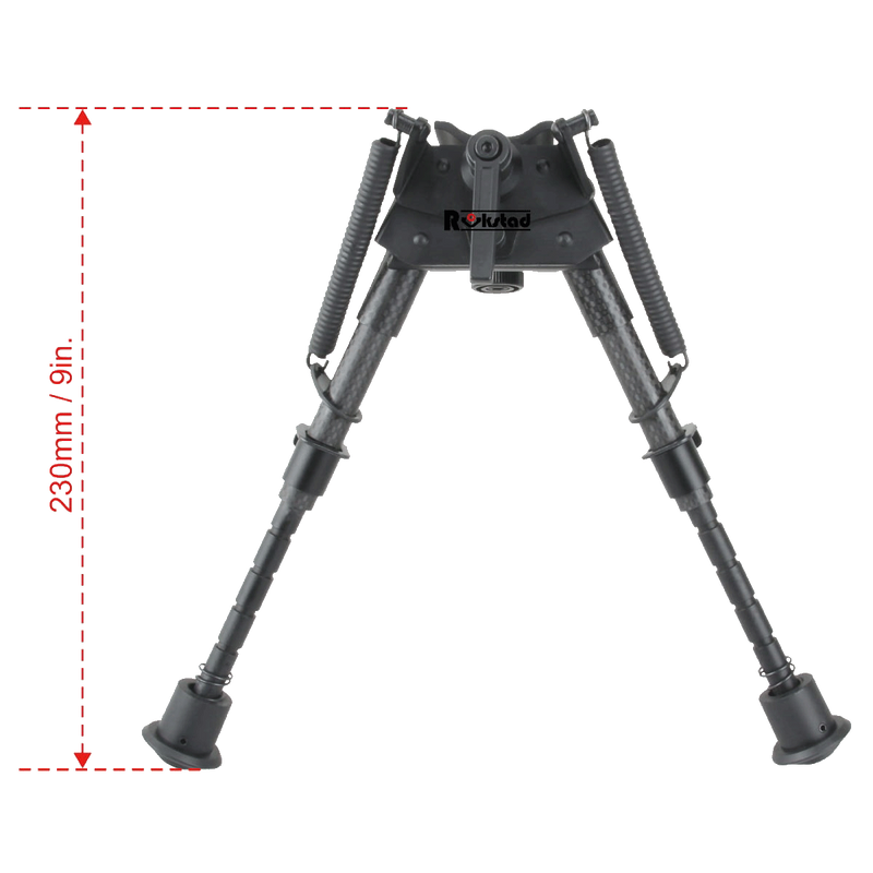 Load image into Gallery viewer, Carbon Fibre 6-9" Swivel Spring Bipod