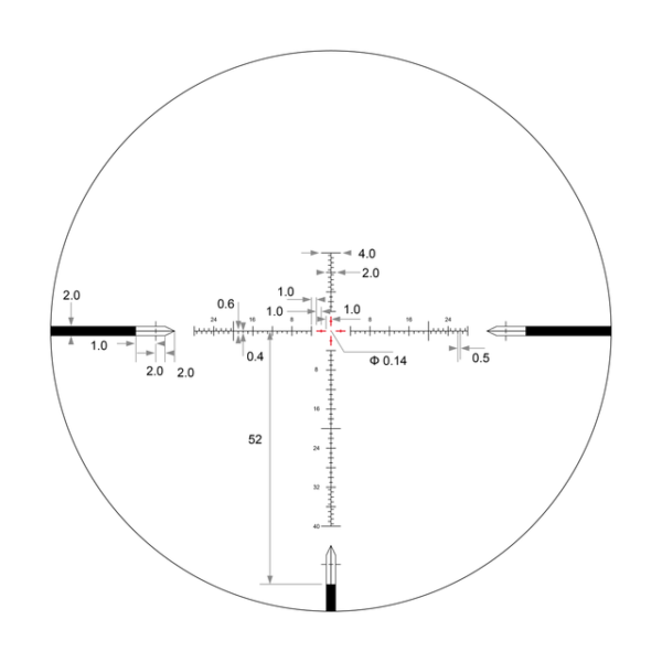 Load image into Gallery viewer, Arken EPL4 6-24x50 FFP MOA VHR Illuminated Reticle with Zero Stop - 30mm Tube