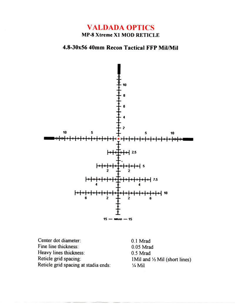Load image into Gallery viewer, Valdada 3-25X56 40MM FFP RANGER MIL/MIL XTREME X1 ILLUM