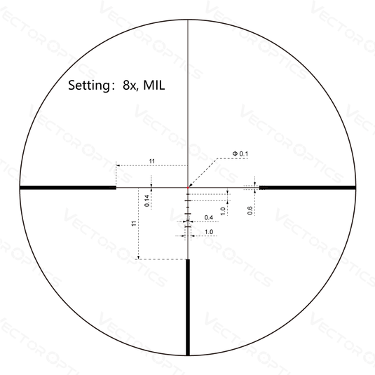 Vector Continental x8 1-8x24i ED Fiber LPVO Riflescope