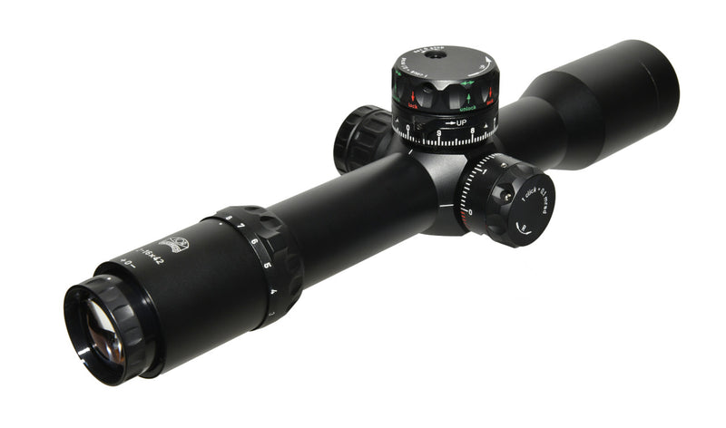 Load image into Gallery viewer, Valdada 2-16X42 35MM TACTICAL FFP MIL/MIL XTREME X1 ILLUM, SIDE FOCUS BK