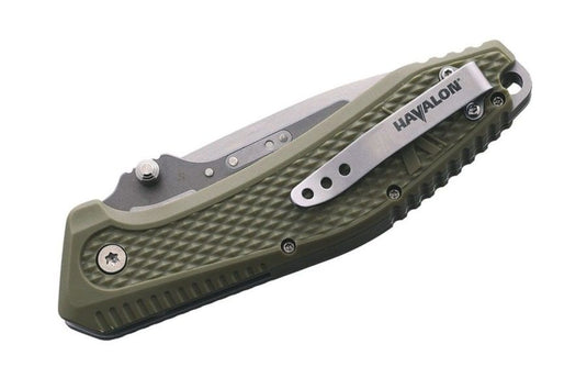 Havalon EDC Redi-Lock Assisted Folding Knife - Green, 3"
