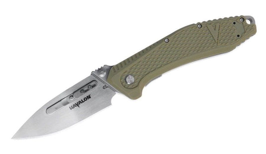 Havalon EDC Redi-Lock Assisted Folding Knife - Green, 3"