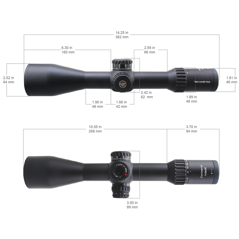 Load image into Gallery viewer, Vector Continental 34mm x6 4-24x56 MBR FFP Ranging (incl. bubble level, rings and torque wrench)