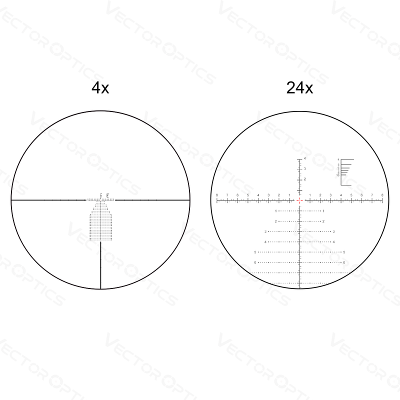 Load image into Gallery viewer, Vector Continental 34mm x6 4-24x56 MBR FFP Ranging (incl. bubble level, rings and torque wrench)