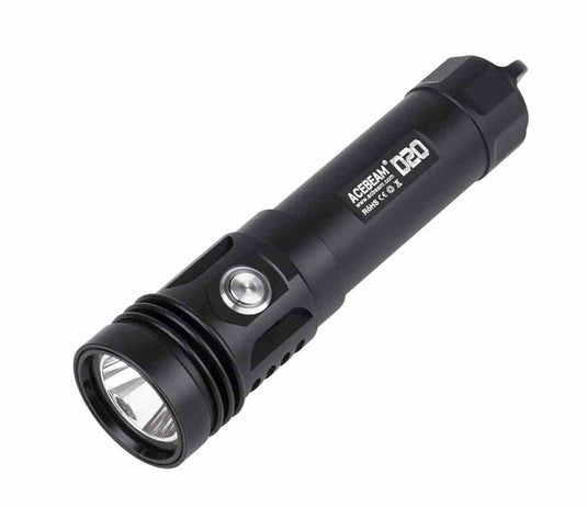 Acebeam D20 Dive Light-2700Lumens-296m on land-200m Depth Rated