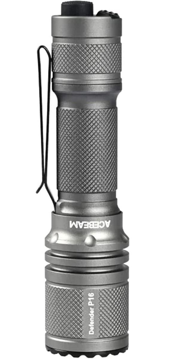 Load image into Gallery viewer, Acebeam P16 Defender Dual Tail Switch Tactical Flashlight - 1800 Lumens, Grey