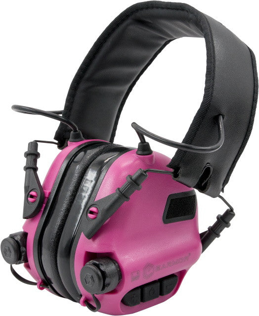 OPSMEN Electronic Shooting Earmuffs Ear Muffs Safety Tactical Sound Amplification Noise Canceling Hearing Protection 22 NRR M31-V2 Pink - 4