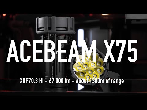 Load and play video in Gallery viewer, Acebeam X75 Brightest Power Bank Flashlight - 67,000 Lumens
