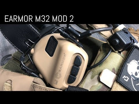 Load and play video in Gallery viewer, Earmor M32H Noise Reducing Helmet Headset - Black