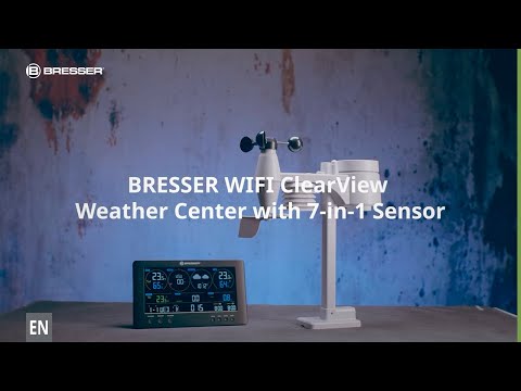 Load and play video in Gallery viewer, Bresser Wifi ClearView Weather Center With 7-In-1 Sensor