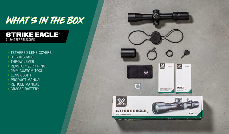 Load image into Gallery viewer, Vortex Strike Eagle FFP 3-18x44 EBR-7C MRAD Reticle