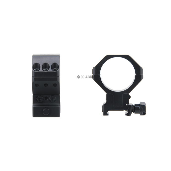 X-ACCU 34mm Adjustable Elevation Picatinny Rings