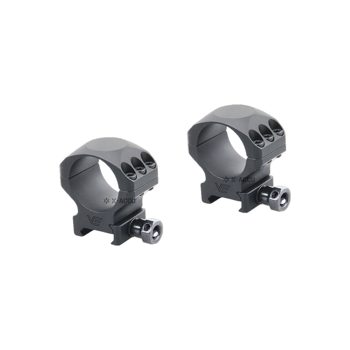 30mm X-Accu 1″ Low Profile Picatinny Scope Rings