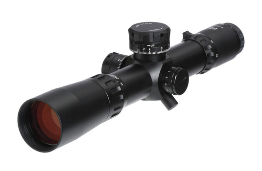 Valdada 4-28X50 40MM RECON TACTICAL FFP, MIL/MIL, XTREME X1 ILLUM. RETICLE