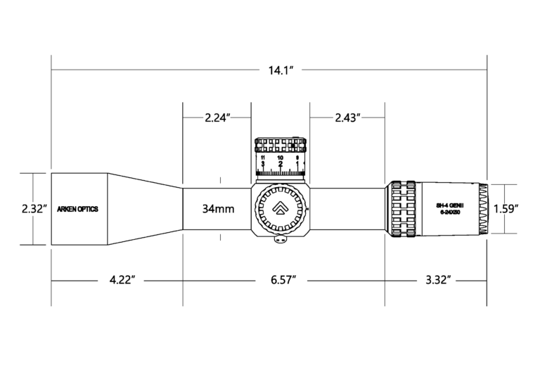 Load image into Gallery viewer, Arken SH-4J 6-24X50 FFP MIL - VPR Reticle
