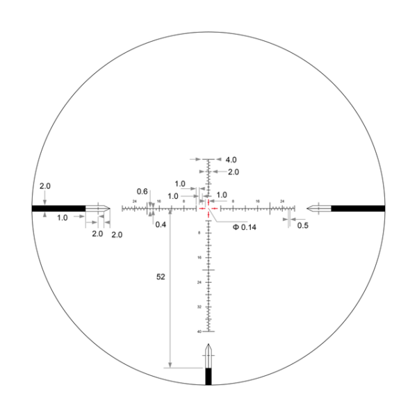 Load image into Gallery viewer, Arken EPL4 6-24x50 FFP MOA VHR Illuminated Reticle with Zero Stop - 30mm Tube
