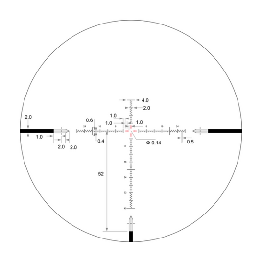 Arken EPL4 6-24x50 FFP MOA VHR Illuminated Reticle with Zero Stop - 30mm Tube