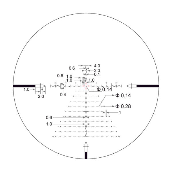 Load image into Gallery viewer, Arken EPL4 6-24×50 FFP MOA VPR Illuminated Reticle with Zero Stop – 30mm Tube
