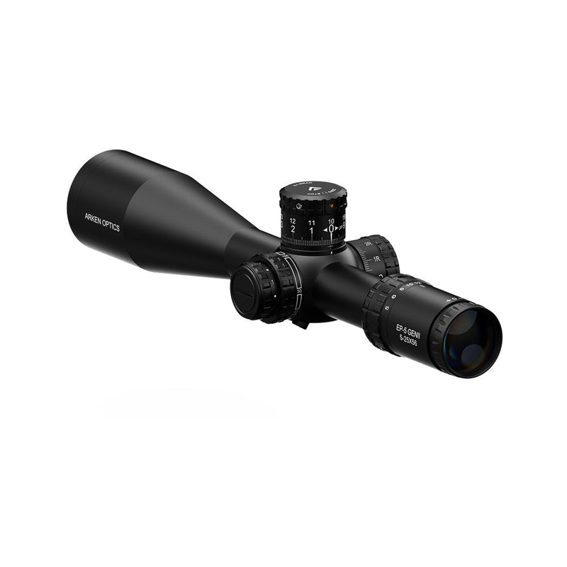 Load image into Gallery viewer, Arken Optics EP-5 GENII 5-25×56 FFP Illuminated VPR/TOR — Zero Stop —34mm Tube (MOA/VPR, MRAD, MRAD/VPR)
