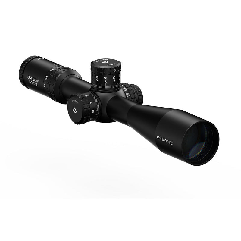 Load image into Gallery viewer, Arken Optics EP-5 GENII 5-25×56 FFP Illuminated VPR/TOR — Zero Stop —34mm Tube (MOA/VPR, MRAD, MRAD/VPR)
