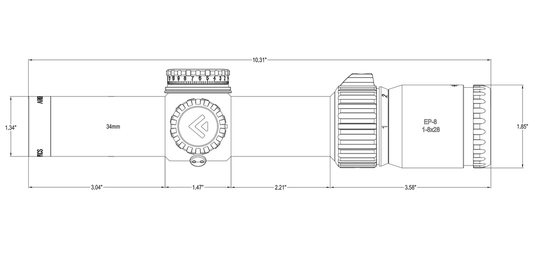 Arken Optics EP8 1-8×28 FFP MOA