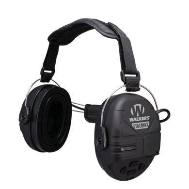 Walker Firemax Rechargeable Digital Muff Behind The Neck 20db Black Ear Protection