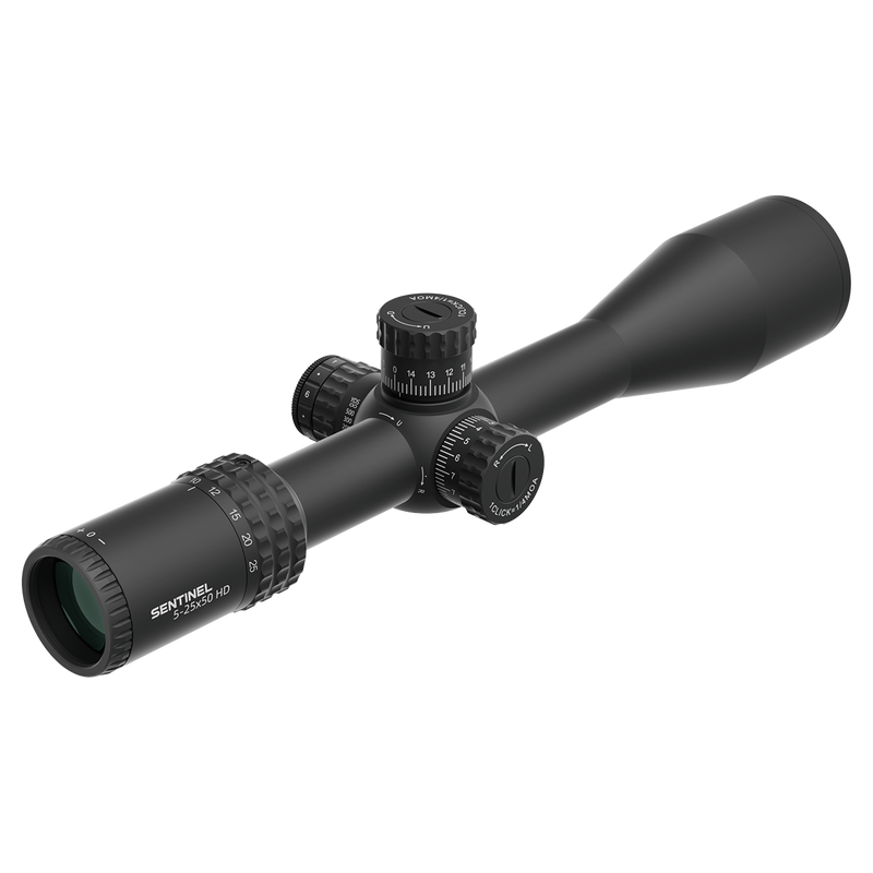 Load image into Gallery viewer, Vector Sentinel 5-25x50 HD FFP 1/4 MOA , ZERO STOP Rifle Scope
