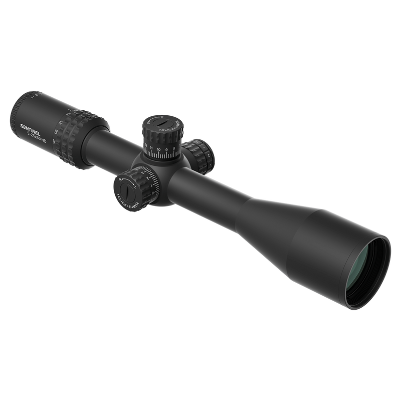 Load image into Gallery viewer, Vector Sentinel 5-25x50 HD FFP 1/4 MOA , ZERO STOP Rifle Scope
