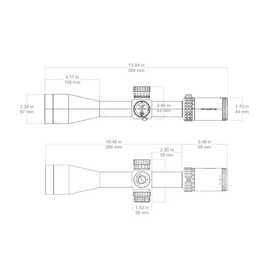 Vector Optics Sentinel 6-24x50 GenII SFP Rifle Scope (rings & bubble level incl.)