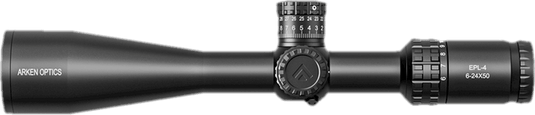 Arken EPL4 6-24x50 FFP MOA VHR/VPR Illuminated Reticle with Zero Stop - 30mm Tube