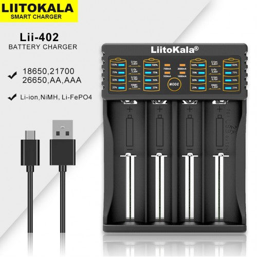LiitoKala 4 x Battery Charger