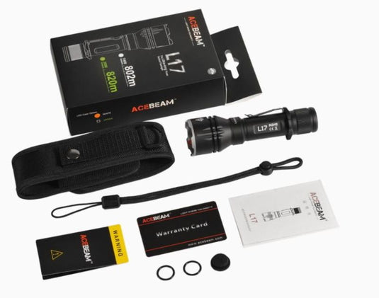 Acebeam L17 LED Tactical Flashlight - 1400 Lumens, White