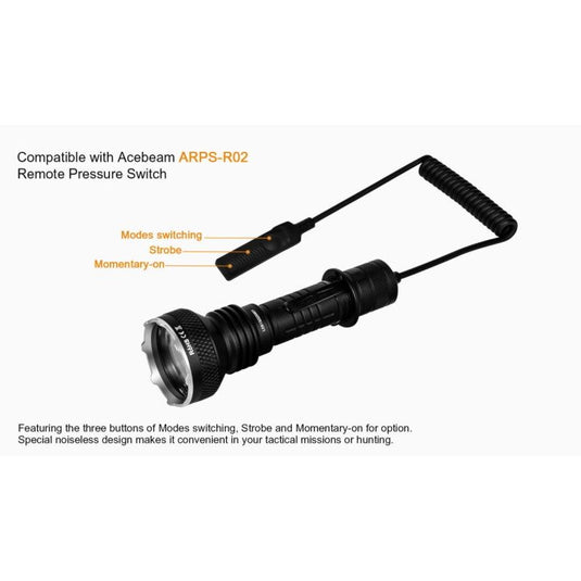 Acebeam L18 LED Tactical Flashlight - 1500 Lumens, White