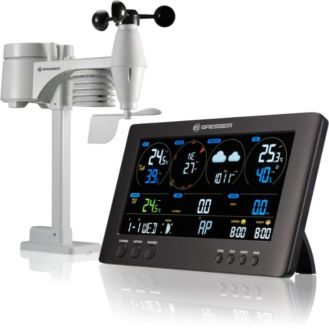 Bresser Wifi ClearView Weather Center With 7-In-1 Sensor