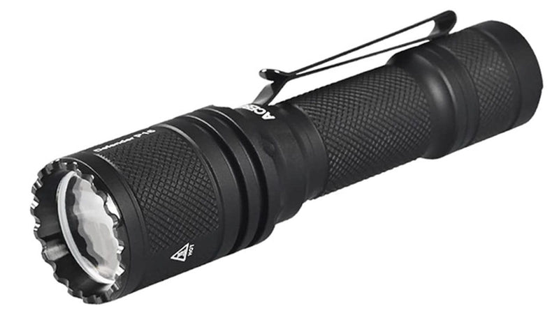 Load image into Gallery viewer, Acebeam P16 Defender Dual Tail Switch Tactical Flashlight - 1800 Lumens, Black
